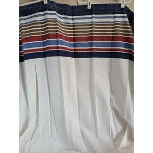 Home Crew Stripe Cotton Shower Curtain 100% Cotton Fabric Home Decor